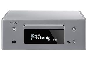 Denon CEOL-N10 Audio Receiver with CD Player, HiFi Amplifier for TV Sound, Bluetooth, 2x Optical Input, Google Assistant / Siri / Alexa Compatible, Music Streaming, HEOS Multiroom - Color