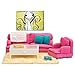 Produktbild Lundby 60.2083.00 - Wohnzimmer, Minipuppen mit Zubehör, pink