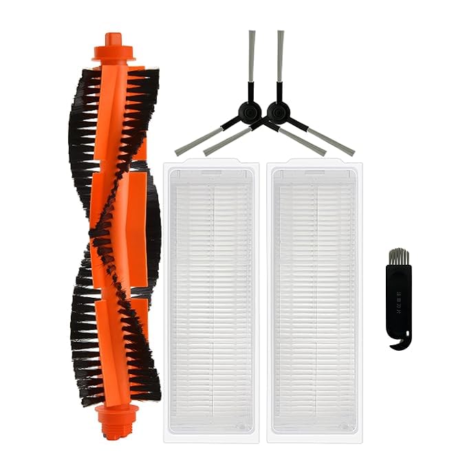 finehepa Replenishment Kit|Replacement Parts|Accessories Compatible with Mi Robotic Vacuum-MopP|Filters, Bristle Brush,Side Cleaning Brushes and Cleaning Tool|Cleaning Kit (Without MOP)