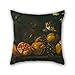 Produktbild bestseason 45,7 x 45,7 cm/45 von 45 cm Ölgemälde Tommaso realfonso, "masillo – Stillleben mit Granatäpfel, Trauben, Vögel und eine Eichhörnchen Werfen Kissen Fall, 2 Seiten Ornament und Geschenk zu Teens G