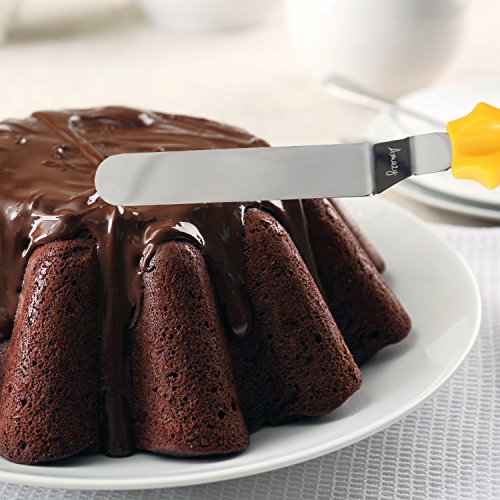 Amazy Edelstahl Streichpalette (3 tlg.) – Hochwertige Winkelpalette im 3er Set für gleichmäßige Überzüge und Glasuren von Kuchen, Torten und Cupcakes (12 cm) - 5