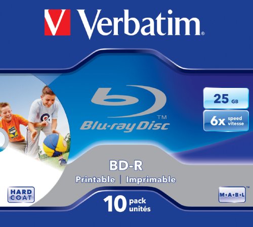 Verbatim BD-R Single Layer 25GB 6x Speed Printable Surface Scratchguard Plus, 10 Stück - 2