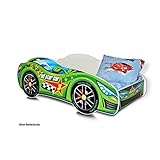 Babybett Kinderbett Juniorbett Jugendbett Autobett 140 cm GRÜN