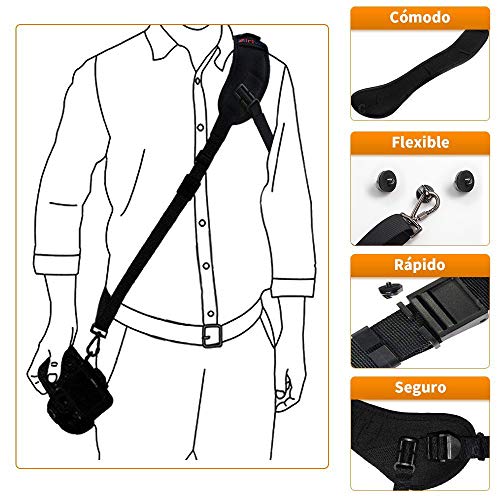 GHB Correa de Hombro para Cámara con 3 Tornillos Ajustable Profesional Fotografía Set