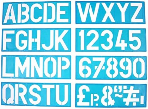 Alphabet Stencil 100mm Signwriting Upper case Letters A to Z &amp; Numbers 0 to 9