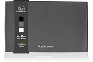KaraLuna Premium Silikon Napfunterlage 48 x 30 cm (Grau, Eckig) Futtermatte Katze Futterunterlage Hund Futternapf Fressnapf Hundenapf Unterlage Kaffeevollautomat Napf Matte Mat Silikonmatte