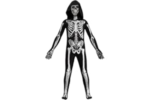 Iris Sprite Halloween Skelett Kostüm für Männer lustige Strampler für Erwachsene Männer Strampler Jumpsuit mit Kapuze