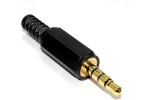 KENABLE 3,5 mm 4 Pôles Jack Fiche Soudure Borne pour l'audio ou Vidéo câble Plaqués Or