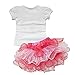 Baby Girls 2pcs Birthday Outfits Top T Shirt Pink Ruffle Tutu Skirt Clothing Set (90(12-18M))