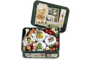 GOLFAS Edles Golfgeschenk: Golf - Blechschatulle mit Weihnachtsgolfbällen und Tees