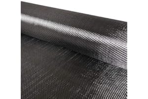HUOPU Tela de tela de fibra de carbono DIY Negro 200g 50X200cm Paquete 3K en paquete de tubo