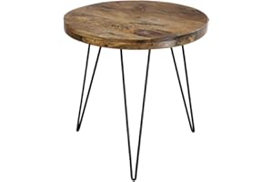 Massivmoebel24.de #109 Railway Mango Coffee Table Painted Used Look 60 x 60 x 60 cm