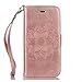 Price comparison product image iPhone 6 / iPhone 6S Case, COOSTOREEU Mandala Flower PU Leather Wallet Stand Flip Case Cover for Apple iPhone 6 / iPhone 6S 4.7 Inch, Rose Gold