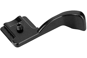 YUNIR Kamera-Daumengriff, Fingerlegierungs-Fingergriff aus Aluminiumlegierung für Fuji X100 X100S X-E1 X10 X-Pro1, für Olympus OM-D EM-5 Pen-F E-P3 E-P2 E-P1 E-PL5 E-PL3 E-PL2 E-PL1 E-PM2 E-PM1(Schwarz)