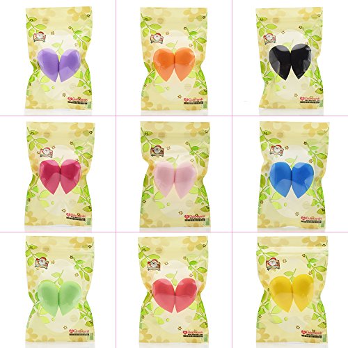 Dolovemk 2PCS Beauty Makeup Blending Sponges, Undereye/Eyelid Foundtion Applicator Wedges, Small Soft Flawless Semi-Egg Shaped Sponge Blender, Size: 42mmx30mm (Non-Latex) (Random Colors)