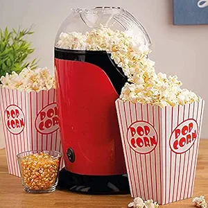 Kresal Popcorn Machine - Oil Mini Hot Air Popcorn Machine Snack Maker Portable Electric Popcorn Maker Household