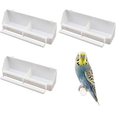 GANAZONO 2er Set Futter- & Wassernäpfe Mit Ständer - Praktisches Vogelzubehör Für Papageien & Sittiche