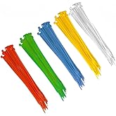 Tek-İş 529563 Plastik Kablo Bağı Klipsi Cırt Kelep&ccedil;e Karışık Renk Set 100 Mm 5 Renk X 20 Toplam 100 Adet
