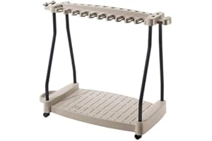 Suncast RTC1000 ® Premium Garden Tool Storage Cart Rack With Wheels Suitable For Small & Large Tools