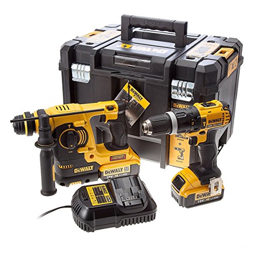 Dewalt DCK260M2T Perceuse visseuse à percussion + Perforateur burineur SDS plus 2 x 18 V 4 Ah