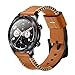 Produktbild Feitb Einfach Stitch Pattern Ersatz Lederband Uhrenarmband Handschlaufe Armband Ersatzarmband Langlebig Für Huawei Honor Magic 2 watch (braun)