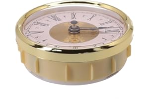 ‎ZOEGNEER Zoegneer Arabische Ziffern Quarzuhr-Einsatz DIY Uhr Reparatur 80 mm Durchmesser runde Uhr Einsatz (Gold A)