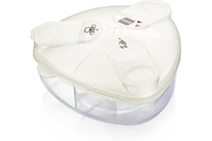 MAM Dozownik mleka w proszku, pudełko na mleko w proszku do łatwego napełniania butelek dla niemowląt, dozownik mleka w proszku pomieści do 3 porcji, 0+ miesięcy, koala/słoń