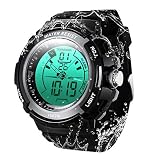 reloj 10 atm 【Reloj versátil】Este reloj deportivo subacuático tiene cronómetro, temporizador de cuenta regresiva, alarma y admite el modo de visualización de la hora en 2 zonas horarias. Es el mejor compañero deportivo diario y al aire libre.