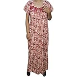 Indiatrendzs Women Hosiery Nighty Peach Evening Night Gown (Chest : 40")