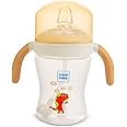 Mee Mee Sipper Cup with Soft Silicon Spout | Dual Handle Sippy Cup with Weighted Straw | Non-Toxic & BPA-Free | Dust Cover, Lightweight & Easy Grip Handles for Babies,Toddlers,Kids | 240ml (Yellow)
