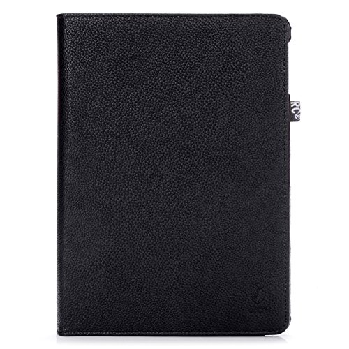 iPad Air Hülle, RC iPad Air iPad 5 360 drehende Smart Hülle PU Leder Abdeckung Gehäusedeckel für Apple iPad Air, Schwarz - 4