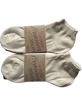 8 Paar Natur 100 % Baumwoll-Snea