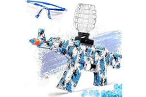 JOJOJOSDA Gel Blasters,Electric Gel Ball Blasters,AKM-47 Gel Blaster,with Goggles and 50,000 Balls,für Outdoor-Aktivitäten – Team-Schießspiel, ab 14 Jahren（Blau）