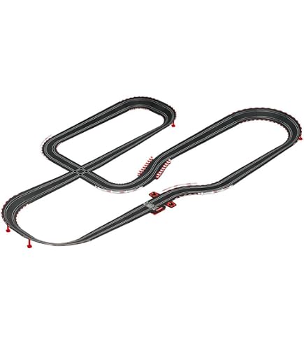 Greenhills MT851 Lot De Rails Carrera GO!!! – 2 Droites, 4 Courbes 45°, Compteur De Tours, 3e Ligne Droite Et Supports