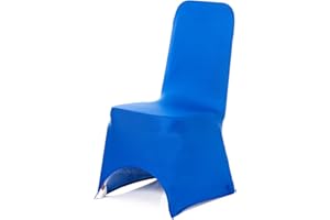Trimming Shop Spandex Royal Blue Chair Cover Stretch Fabric Removable Washable Protective Slipcovers for Weddings Banquets Ceremony Hotel Dining Parties Décor, 50pcs