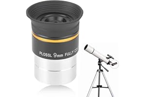 Topiky 1.25 "9mm Plossl Ocular Totalmente Recubierto Telescopio de Metal Ocular para telescopio astronómico Accesorio