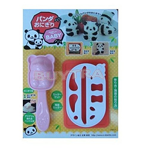 leading-star Neue 3D-BENTO Zubeh?r Rice Ball Mould mit Nori Schlag Sushi Panda Form - 4