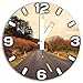Produktbild On the Road, Design Wanduhr aus Alu Dibond zum Aufhängen, 30 cm Durchmesser, breite Zeiger, schöne und moderne Wand Dekoration, mit qualitativem Quartz Uhrwerk