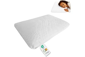 MOMMY CONFORT Almohada Infantil Viscoelástica 70x35x6cm – Cojín Ergonómico y Transpirable para Niños 2–8 Años – Almohada Cuna Bebe + Cama 90cm – Hipoalergénica + Suave + Lavable y de Larga Duración | Memory Confort