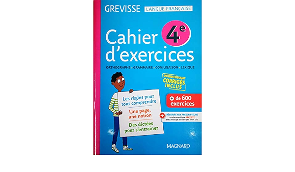 grevisse cahier d'exercices 5ème