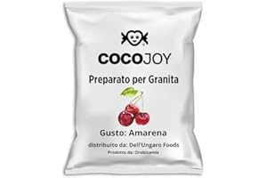Cocojoy Preparato in Polvere per Granita al Gusto Amarena Busta da 620 gr Senza Glutine Senza Grassi Idrogenati Senza OGM