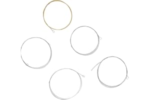 PHEFOP Jeu de cordes pour banjo à 5 cordes, cordes en acier inoxydable avec résonance complète et notes aiguës épaisses, remplacement pour les débutants en guitare ou les performances
