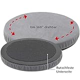 Drehkissen, grau, Ø 39 cm 5 cm dicke Polsterung