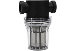 Yearninglife Filtro per pipeline, filtro per pompa dell'acqua con filtro in acciaio inox, filtro a rete in linea, per la pulizia del giardino, per l'irrigazione del giardino, piscina (1-80 mesh)