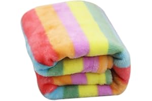 Toruiwa. Couverture Polaire Plaid Doux et Chaud Couleur Arc en Ciel pour Chiens et Chats Animal Dosmetique 55 * 40CM