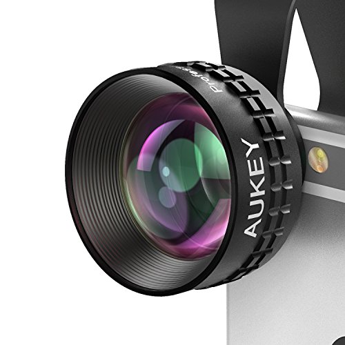 Aukey lente di Barlow 2Â x HD telescopico a clip con nessuna distorsione per iPhone 6/6S/6s Plus/5S, iPad Mini 4/3/2, Android, Windows smartphone e tablet