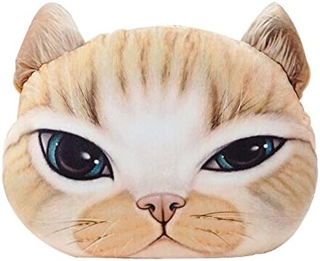 LifeJoy 3D Plush Cat Head Shape Pillow Car Sofa Chair Back Cushion