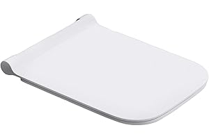 DB DUROVIN BATHROOMS Durovin Bathrooms Soft Close Toilet Seat - Square Shape Ultra Slim Design - Quick Release - 352 x 444 x 20mm (WxDxH)