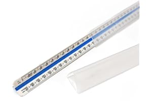 Artway 2302722 Plastic Triangular Scale Rule,Single, white