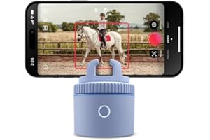 Pivo Equestrian Lite Automatische Pferde-, Gesichts- und Körperverfolgung, KI-gesteuerter 360° Handyhalterung, Pferde zum Reiter, Auto-Zoom, freihändige Foto- und Videoaufnahme – Blau